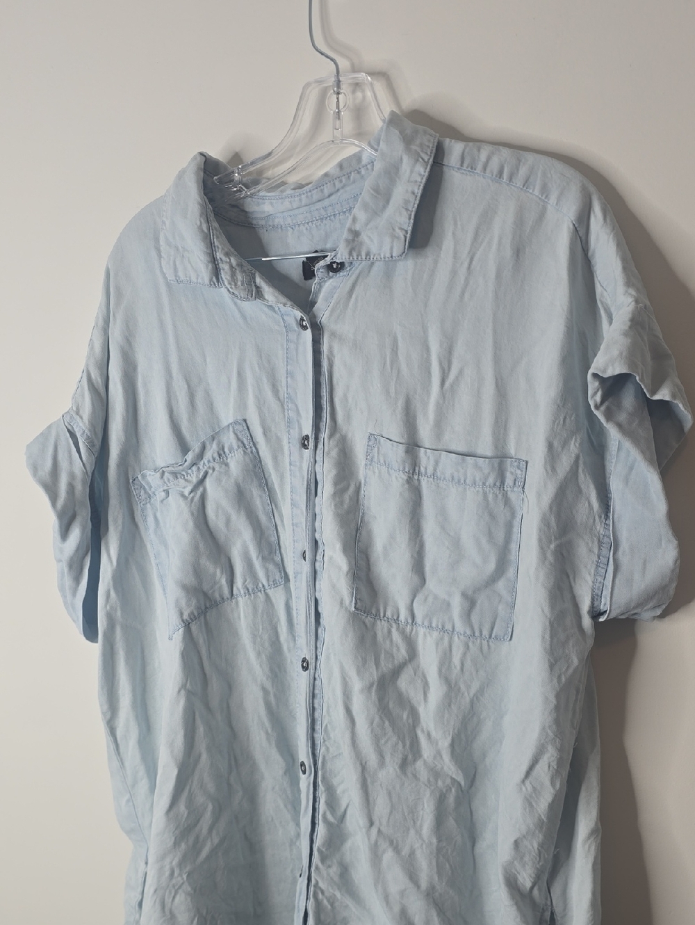 Plus Size Silver Jeans Light Blue Button Up Jean Dress - Picture 3 of 8